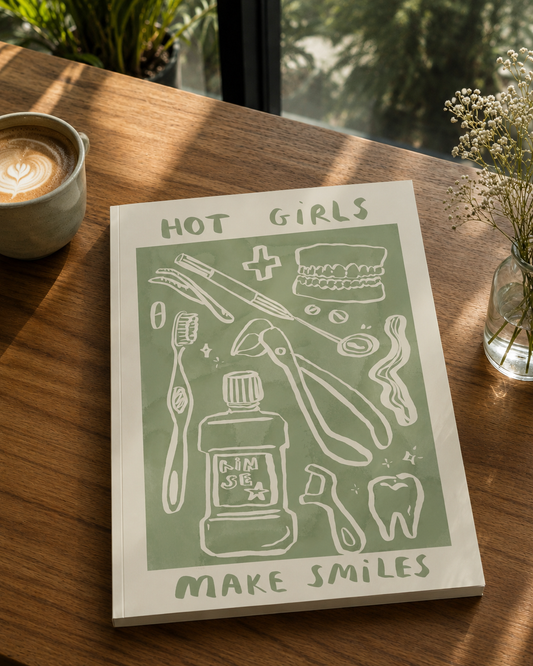 Hot girls make smiles -premium notebook